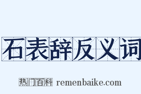 石表辞反义词是什么意思的图片